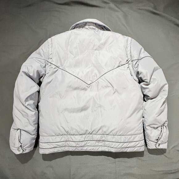 Camel Goose Down Jacket VINTAGE XL Gray Very Heavy 70s/80s - Picture 3 of 9